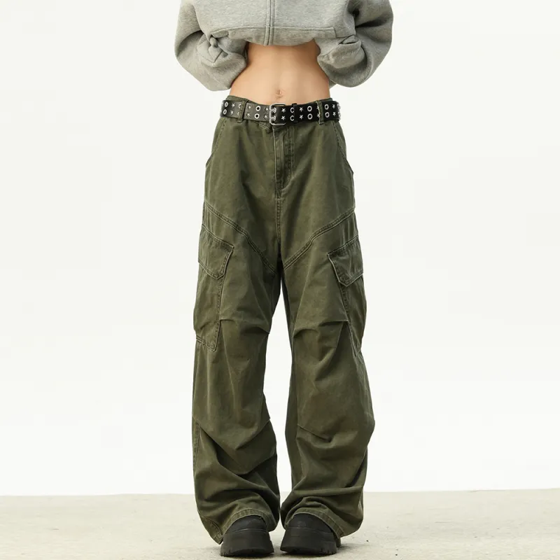 NEVER RULE Cargo Pants Unisex Green-1