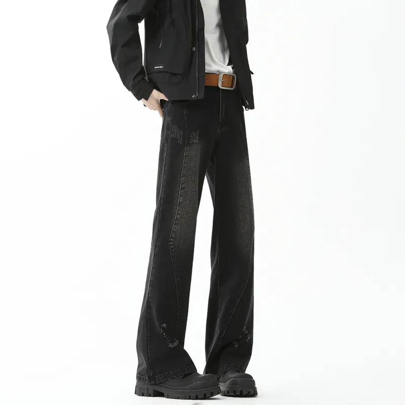 NEVER RULE Jeans Unisex Vintage Black-4