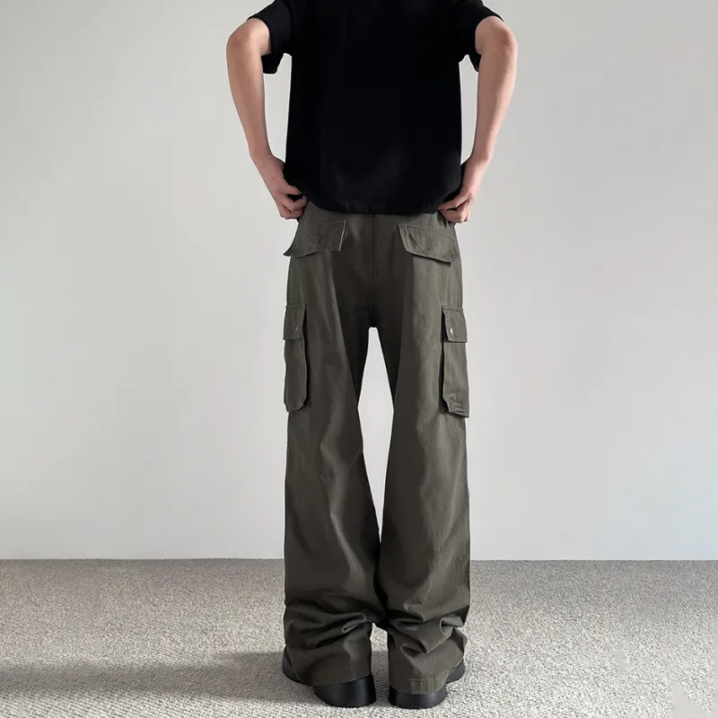NEVER RULE Cargo Pants Unisex Vintage Green-6