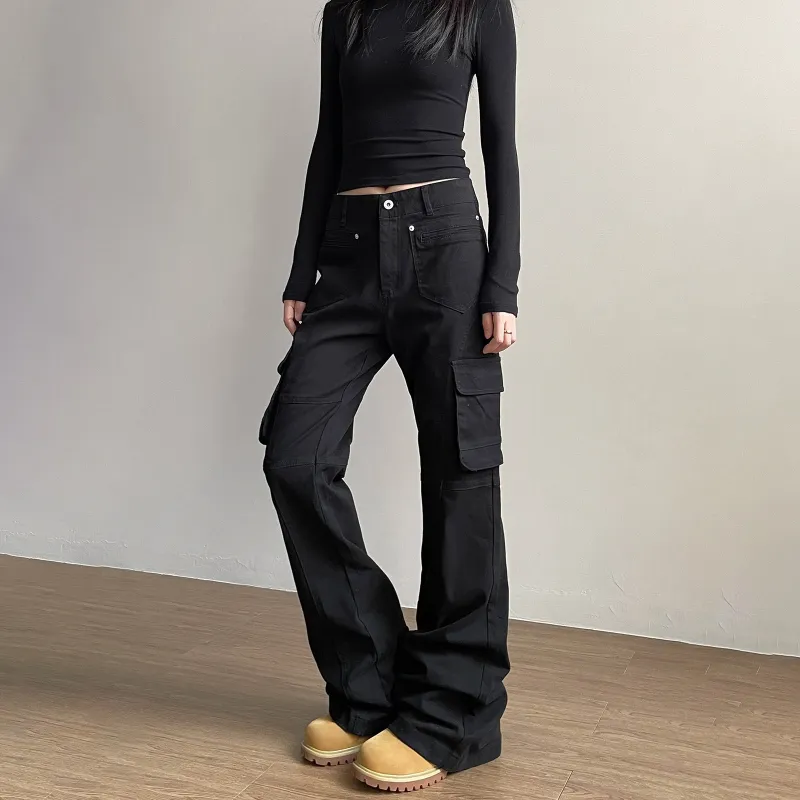 NEVER RULE Casual Pants Unisex Matte Black-5