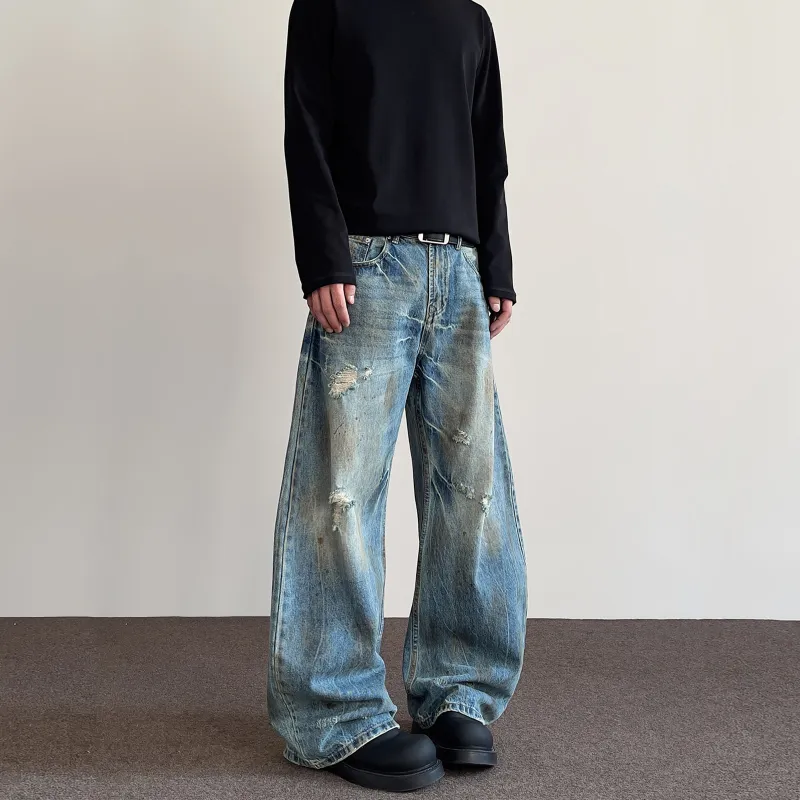 NEVER RULE Jeans Unisex Ice Blue-3