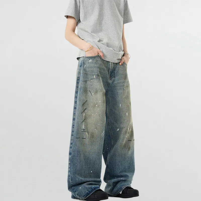 NEVER RULE Jeans Unisex Vintage Blue-2