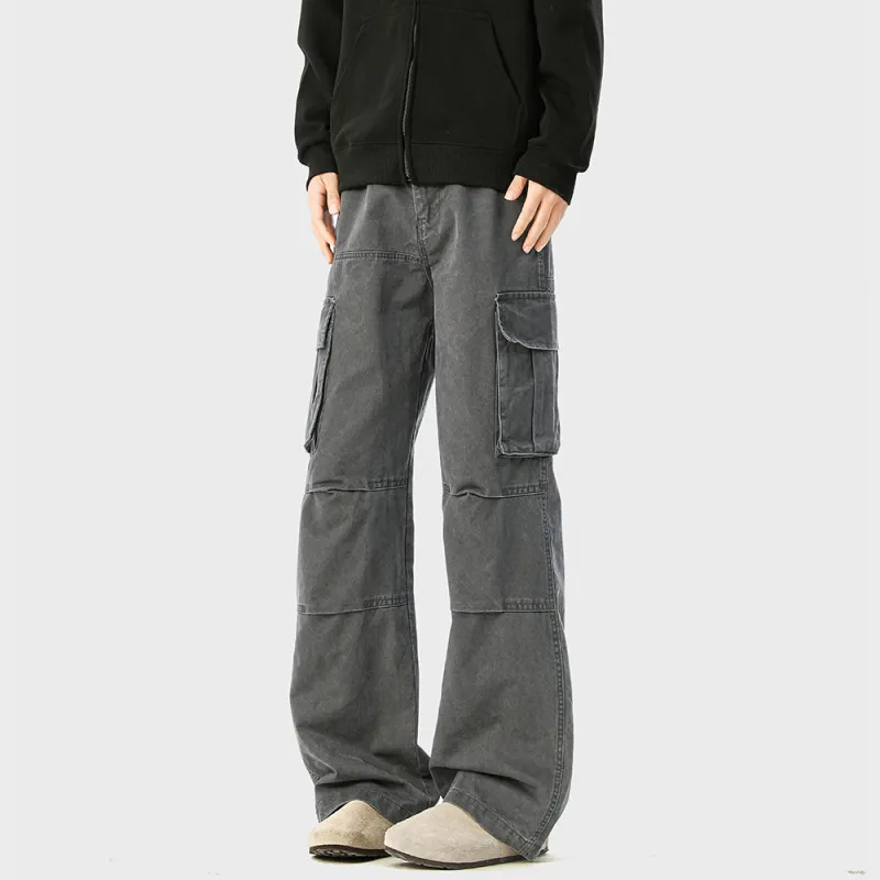 NEVER RULE Casual Pants Unisex Apricot-11