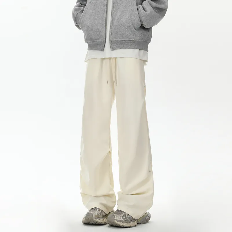 NEVER RULE Casual Pants Unisex Blue-3