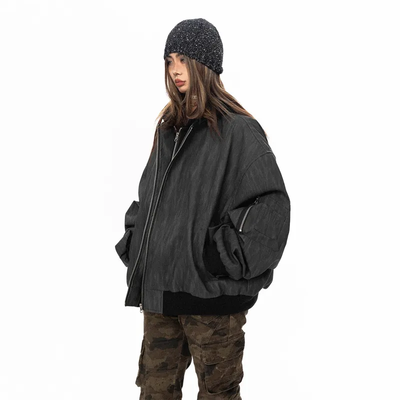 NEVER RULE Jacket Unisex Black Gray Color-3