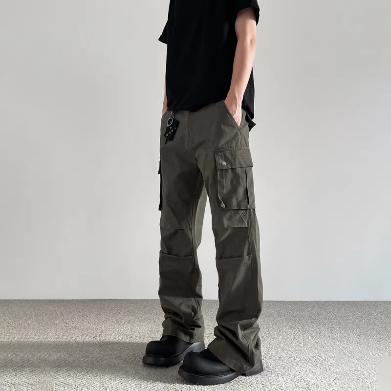 NEVER RULE Cargo Pants Unisex Vintage Green-4