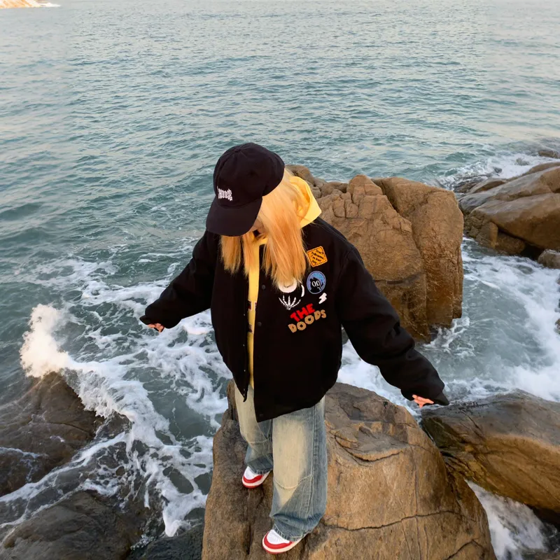 NEVER RULE Baseball Jacket Unisex Black-2