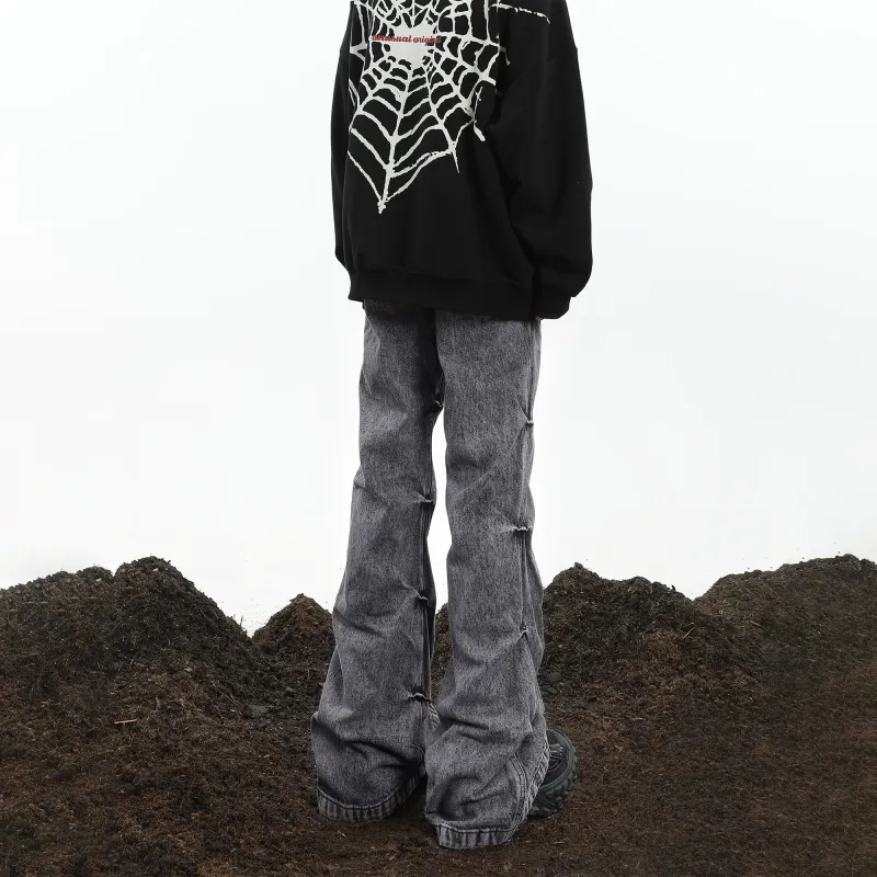 NEVER RULE Jeans Unisex Vintage Blue-3