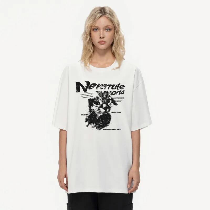 NEVER RULE T Shirt Unisex White-2