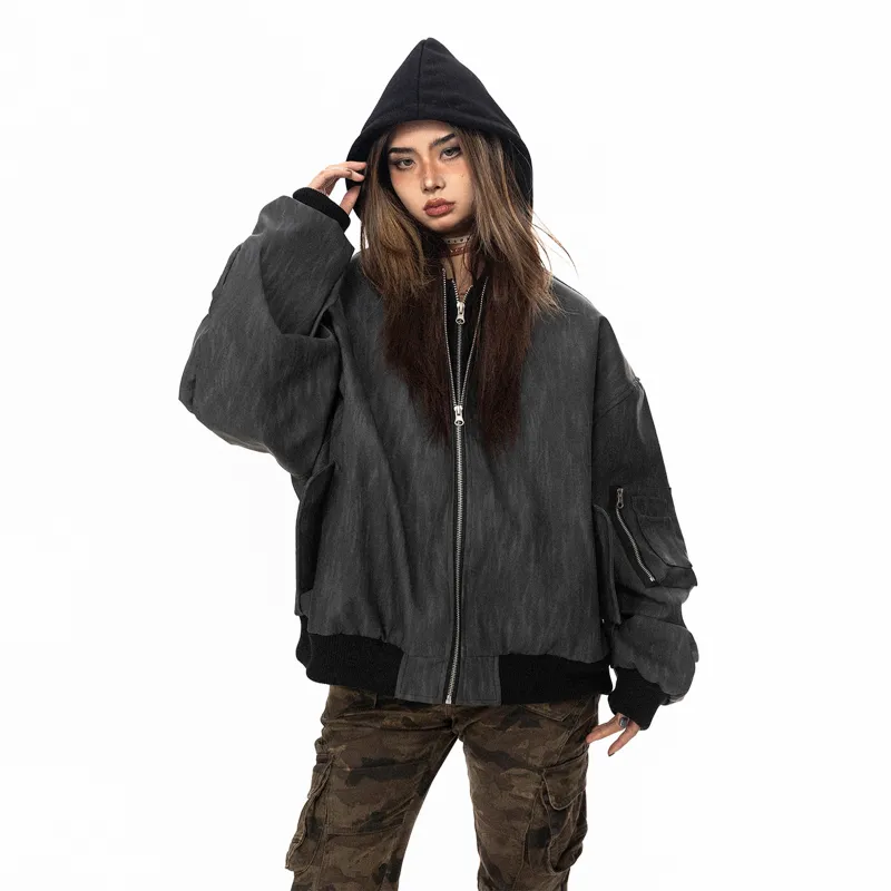 NEVER RULE Jacket Unisex Black Gray Color-1