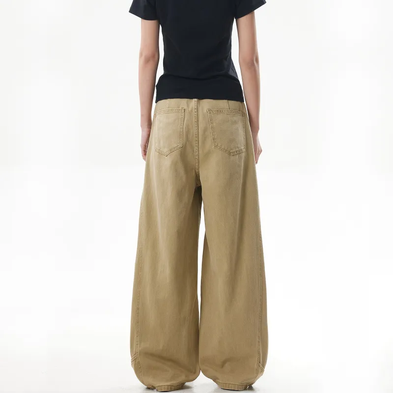 NEVER RULE Jeans Unisex Khaki-3