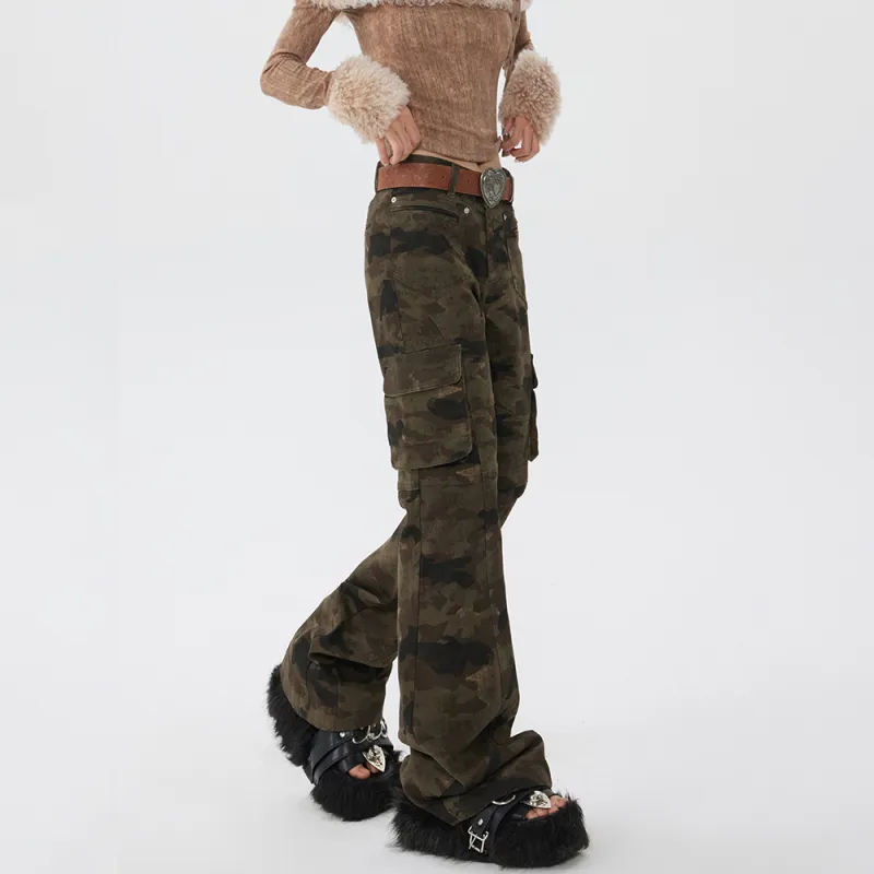 NEVER RULE Casual Pants Unisex Camouflage-2