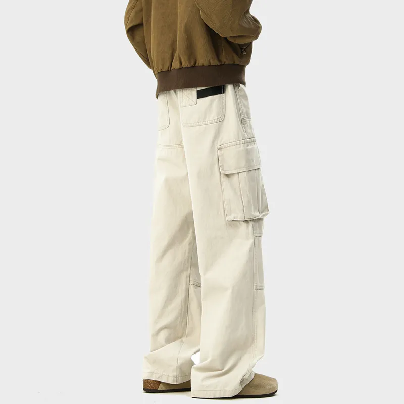 NEVER RULE Casual Pants Unisex Apricot-3