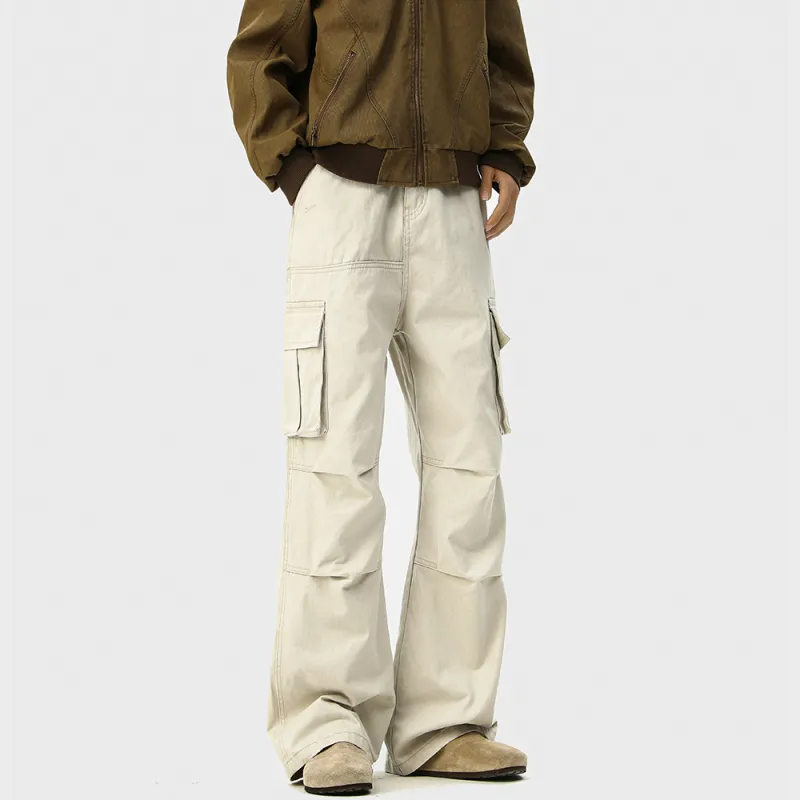 NEVER RULE Casual Pants Unisex Apricot-2