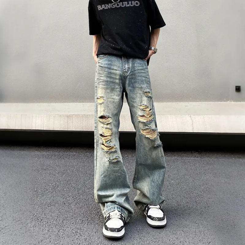 NEVER RULE Jeans Unisex Vintage Blue-2