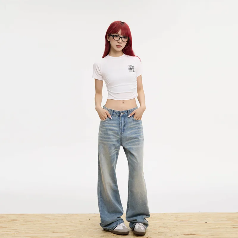 NEVER RULE Jeans Unisex Blue Denim-2