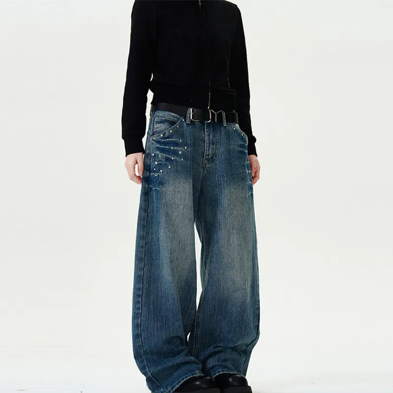 NEVER RULE Jeans Unisex Blue-1