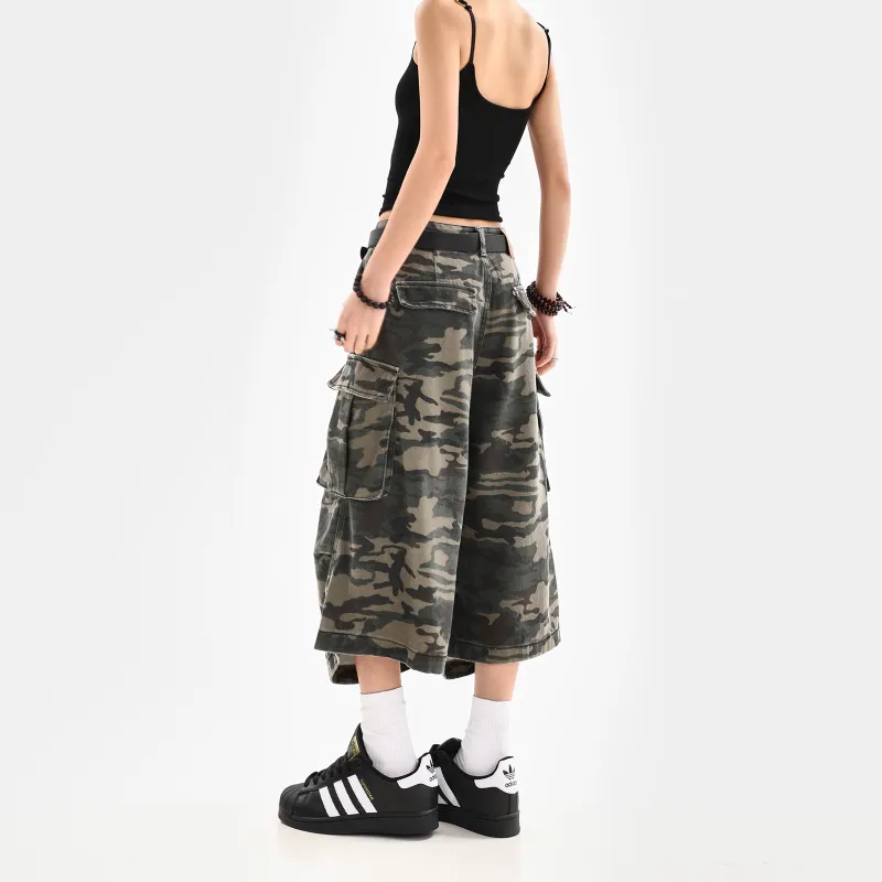 NEVER RULE Casual Shorts Unisex Camouflage-3