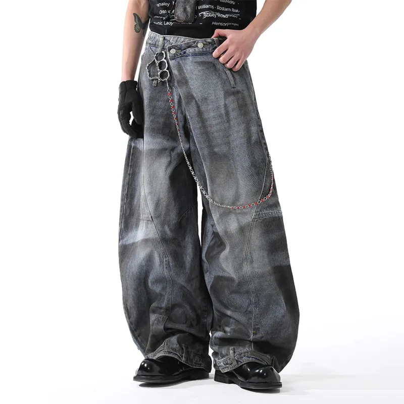 NEVER RULE Jeans Unisex Blue-3