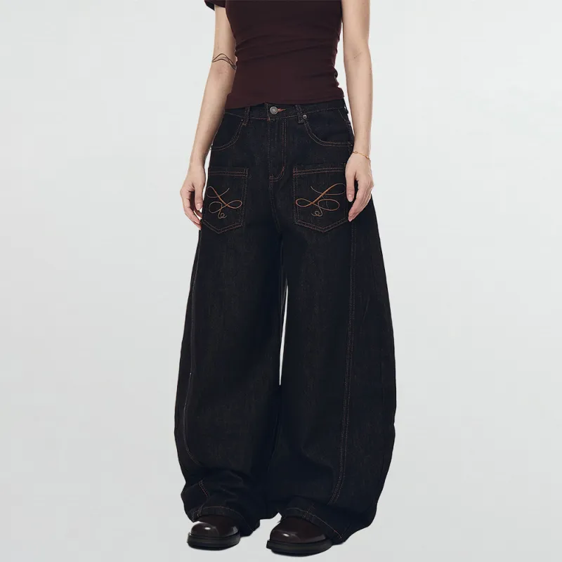 NEVER RULE Jeans Unisex Black Gray-3