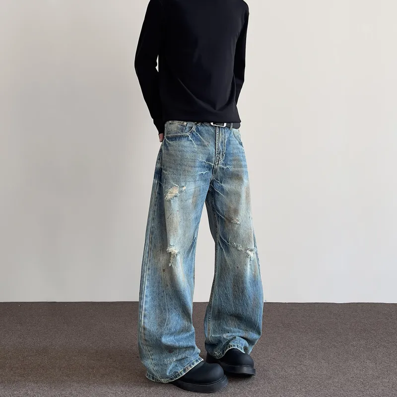 NEVER RULE Jeans Unisex Ice Blue-4