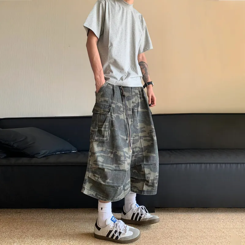 NEVER RULE Casual Shorts Unisex Camouflage-2