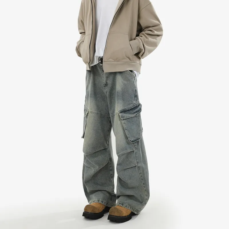 NEVER RULE Jeans Unisex Yellow Mud-1