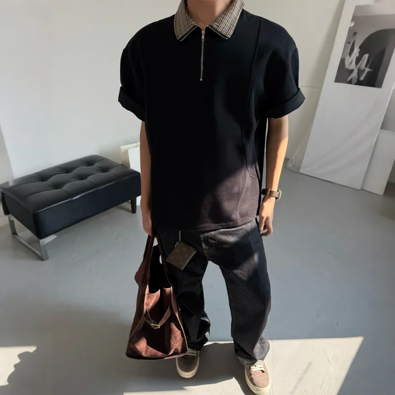 WELTER EXPERIMENT Polo Shirt Unisex Black-3