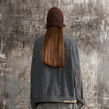 NEVER RULE Denim Jacket Unisex Vintage Blue