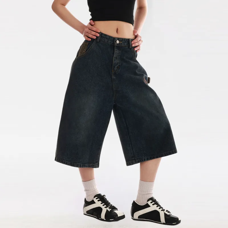 NEVER RULE Denim Shorts Unisex-8