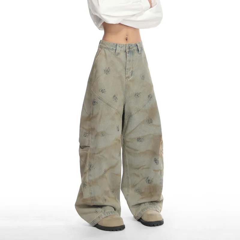 NEVER RULE Jeans Unisex Yellow Mud-4