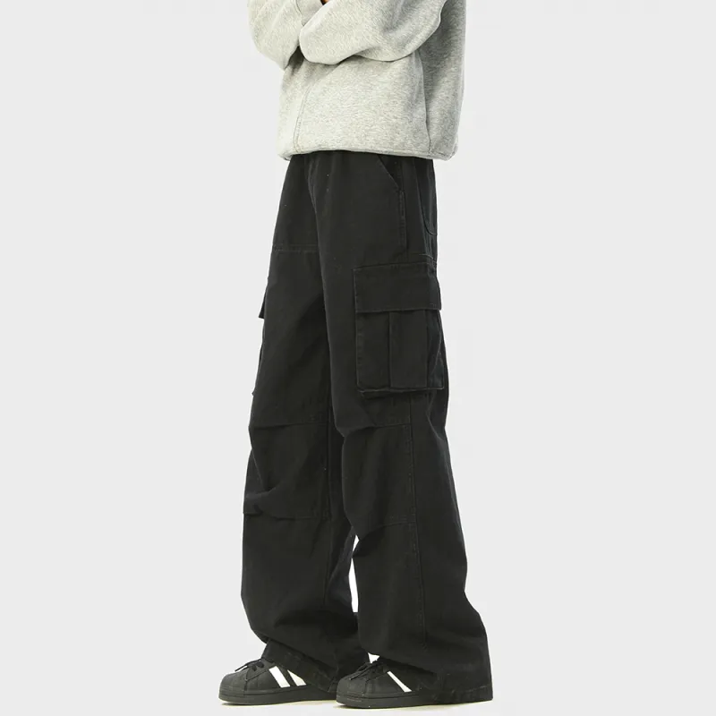 NEVER RULE Casual Pants Unisex Apricot-5