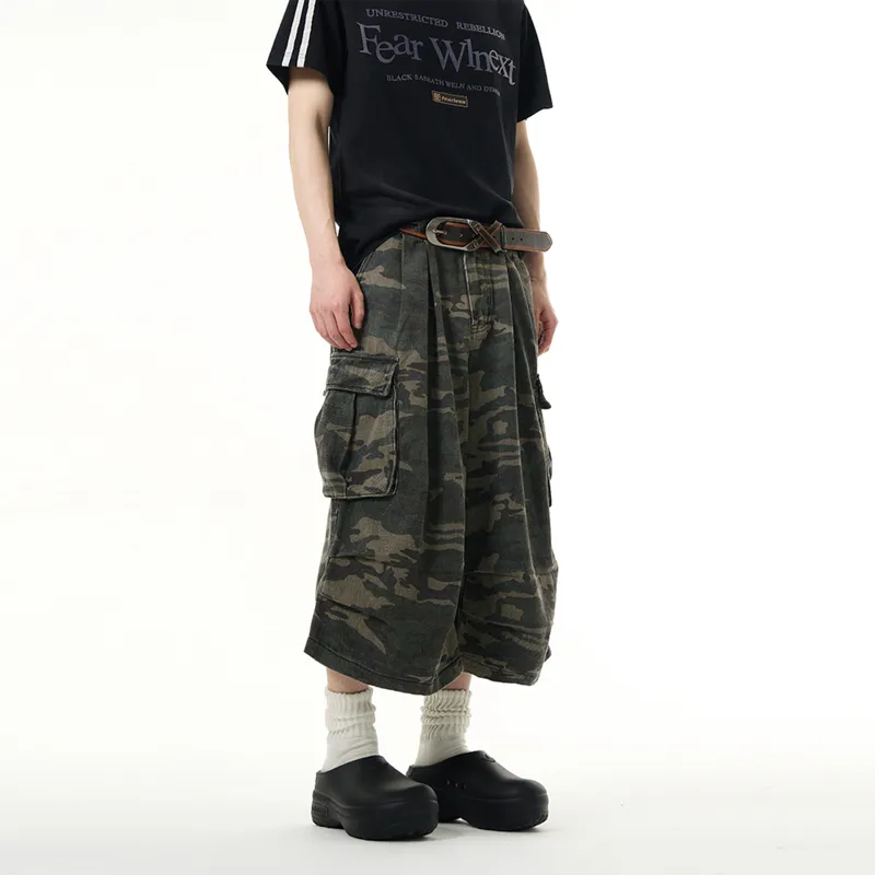 NEVER RULE Casual Shorts Unisex Camouflage-4