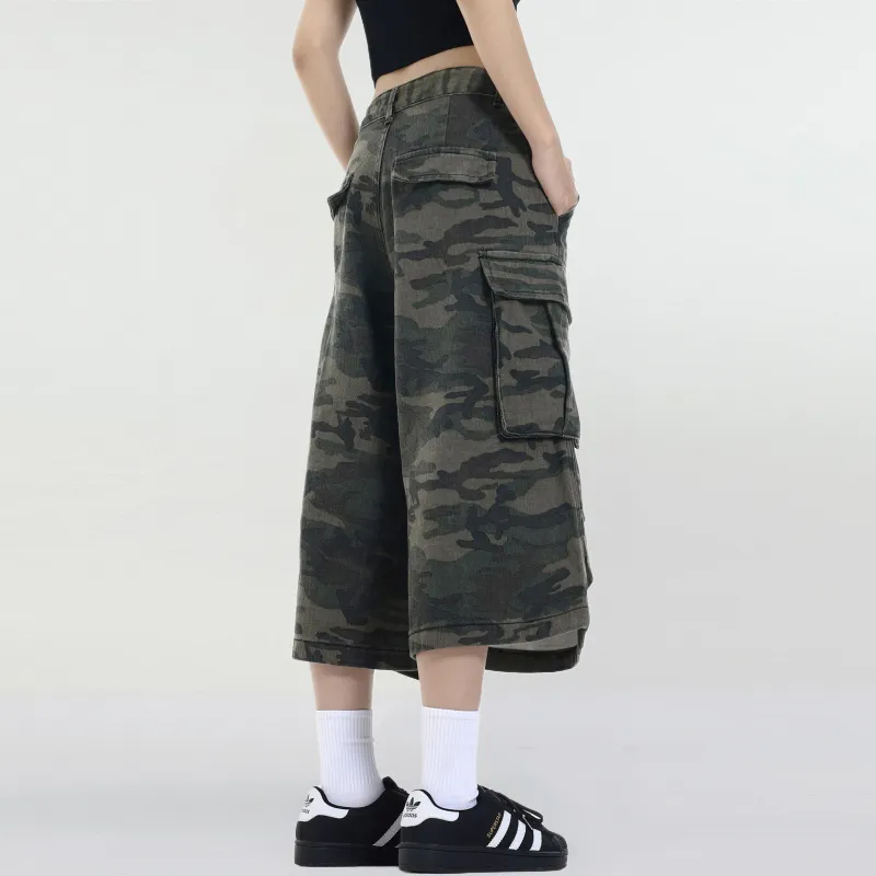 NEVER RULE Casual Shorts Unisex Camouflage-4