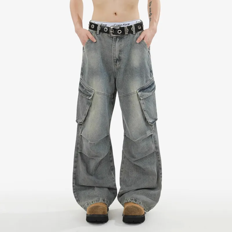 NEVER RULE Jeans Unisex Yellow Mud-4
