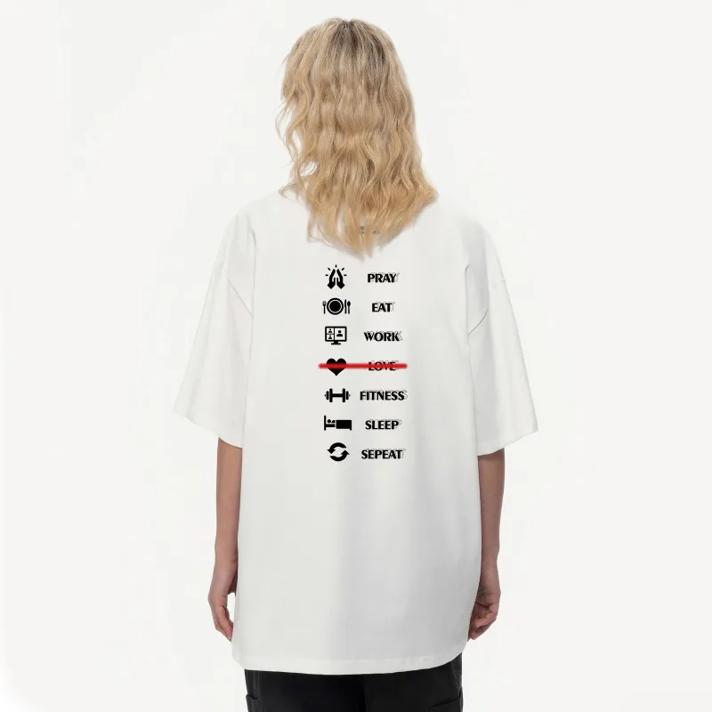 NEVER RULE T Shirt Unisex White Heather Gray-2
