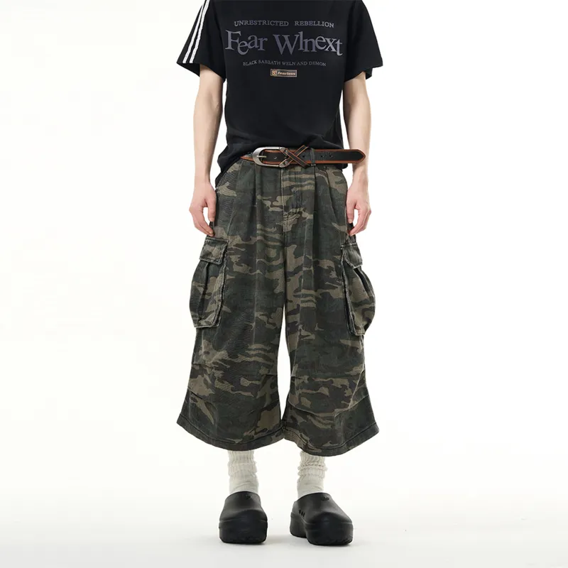 NEVER RULE Casual Shorts Unisex Camouflage-3