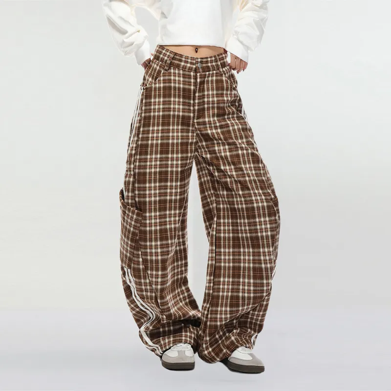 NEVER RULE Casual Pants Unisex Coffee-2