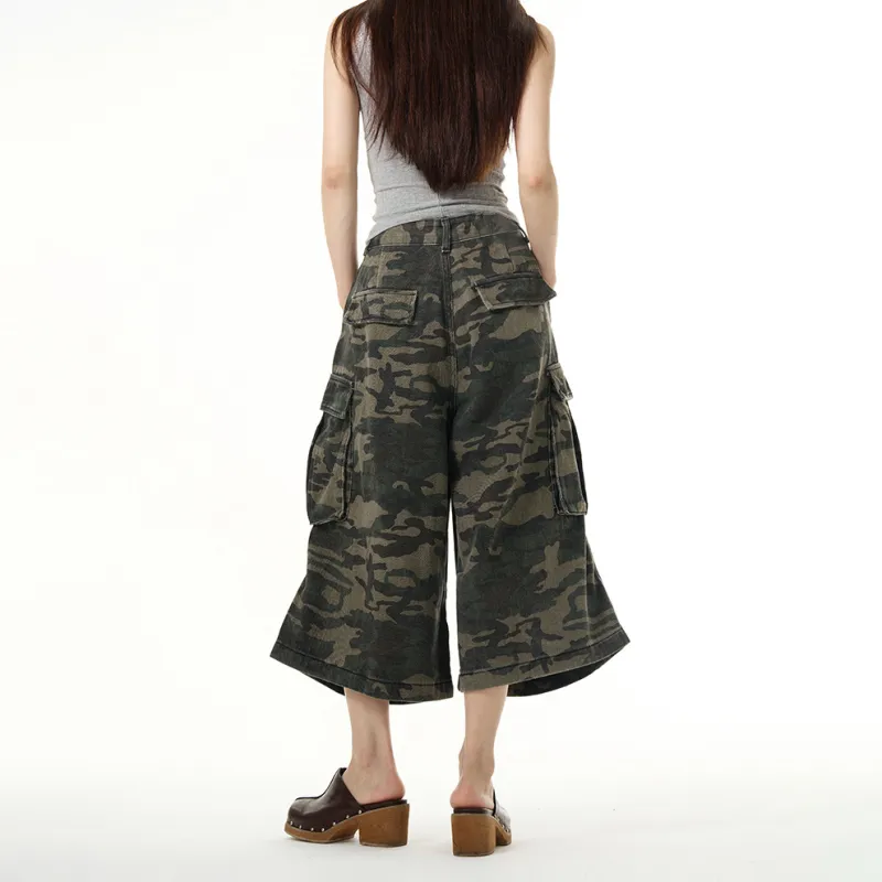 NEVER RULE Casual Shorts Unisex Camouflage-5