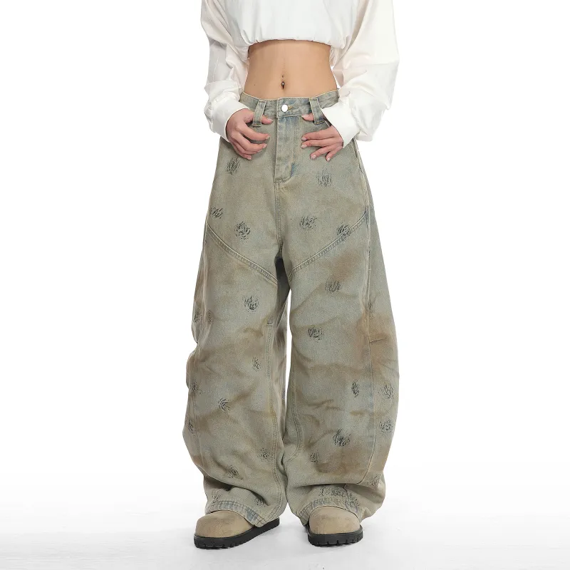 NEVER RULE Jeans Unisex Yellow Mud-3