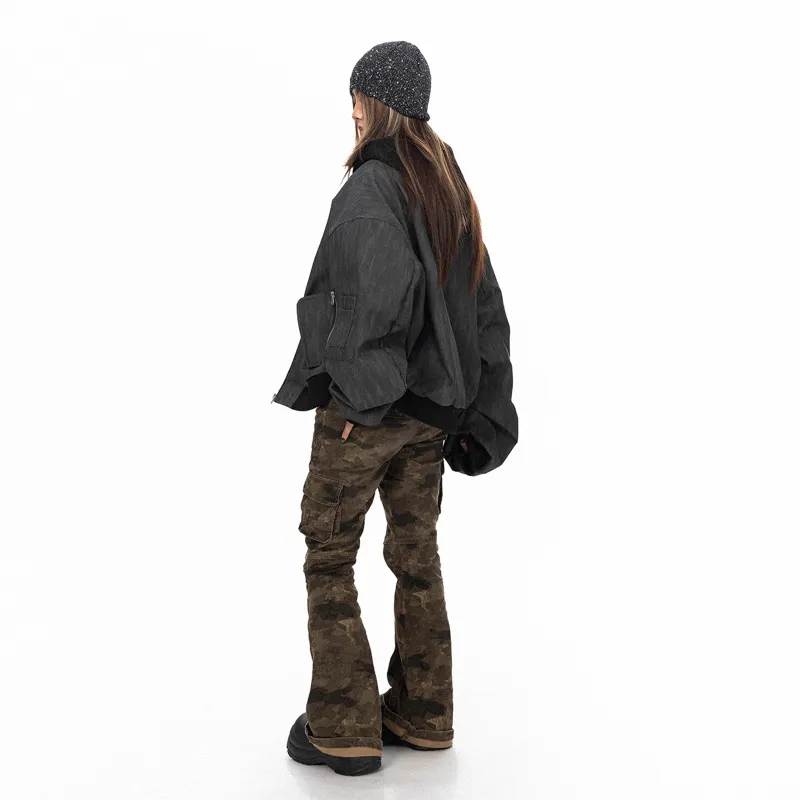 NEVER RULE Jacket Unisex Black Gray Color-5