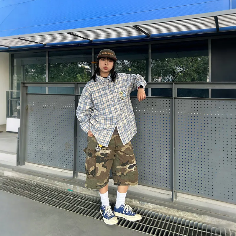NEVER RULE Cargo Shorts Unisex Camouflage-3