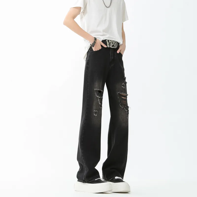 NEVER RULE Jeans Unisex Vintage Blue-4