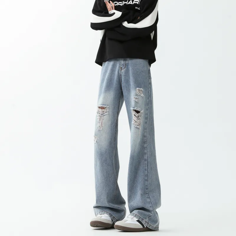 NEVER RULE Jeans Unisex Vintage Blue-7