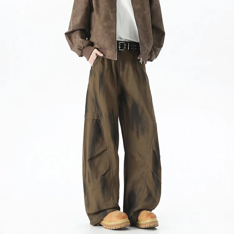 NEVER RULE Casual Pants Unisex Khaki-2