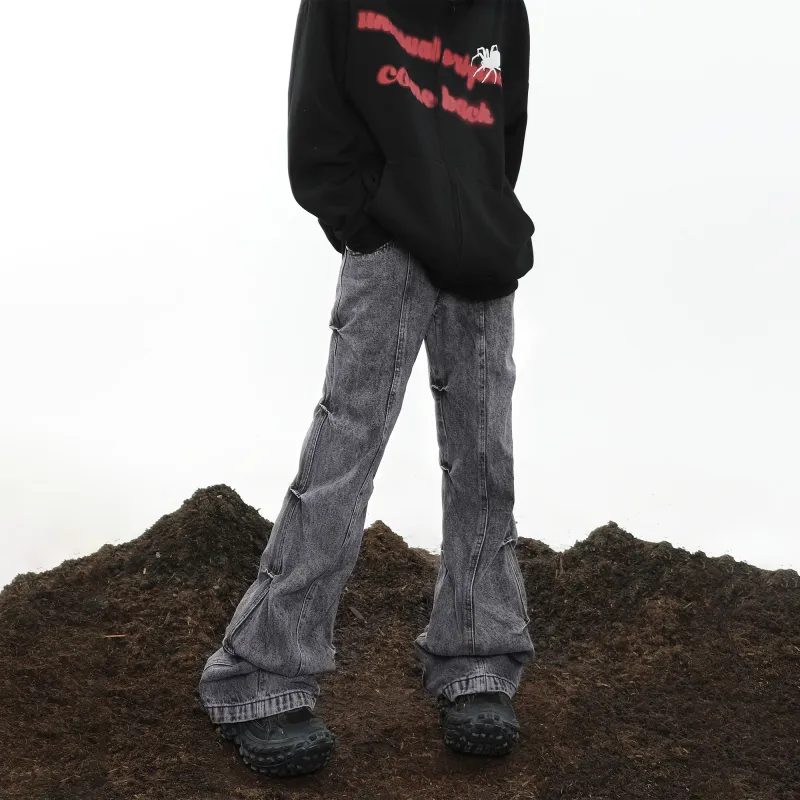 NEVER RULE Jeans Unisex Vintage Blue-2