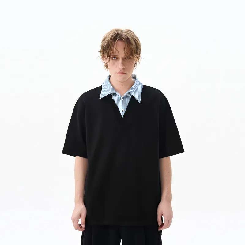 NEVER RULE Polo Shirts Unisex Matte Black-3