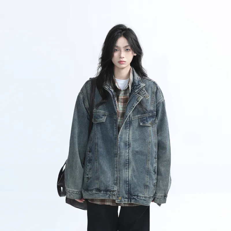 NEVER RULE Denim Jackets Unisex-4