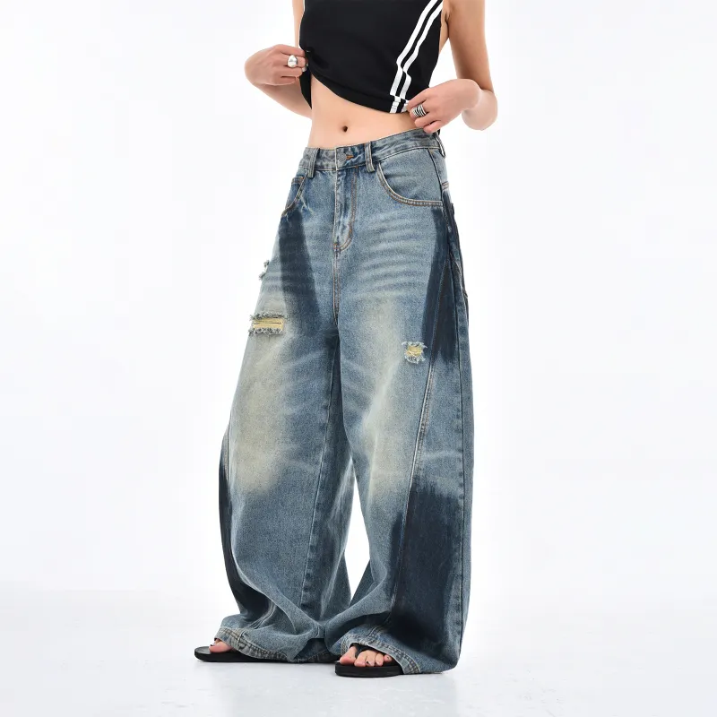 NEVER RULE Jeans Unisex Blue-2