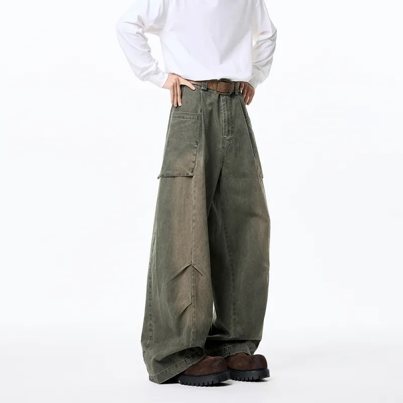 NEVER RULE Jeans Unisex Deep Yellow Mud-1